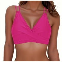 Lopeceal Women's Twist Front Bikini Tops - Push Up Bathing Suit Top Padded Swimsuit Top