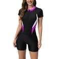 thumbnail image 1 of Lopeceal Womens One Piece Long Sleeve Swimsuit Rash Guard Bathing Suit Boyleg Bottom UPF 50+ Surfing Swimwear, 1 of 8