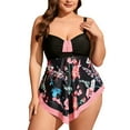 thumbnail image 1 of Lopeceal Womens Plus Size Swim Dress Swimsuit One Piece Tummy Control Bathing Suit Flowy Body Shaping Swimwear, 1 of 6