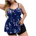 thumbnail image 1 of Lopeceal Womens Tankini Swimsuits Plus Size Flowy Swimwear Two Piece Floral Bathing Suits Swim Tank Top with Short, 1 of 5