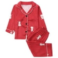 thumbnail image 1 of Lopecy-Sta Baby Girls Button Down Pajama Sets Polk Dot Soft Sleepwear Lounge Set Long Sleeve Top and Long Pants Nighty, 1 of 9