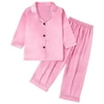 thumbnail image 1 of Lopecy-Sta Baby Girls Button Down Pajama Sets Polk Dot Soft Sleepwear Lounge Set Long Sleeve Top and Long Pants Nighty, 1 of 9