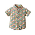 thumbnail image 1 of Lopecy-Sta Boy's Hawaiian Shirt Tropical Beach Casual Summer Shirt Floral Short Sleeve T Shirt Szie 1-9 Years, 1 of 2