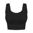 thumbnail image 1 of Lopecy-Sta Bras for Women Ribbed Longline Sports Bra With Removable Pads Square Neck High Support Wirefree Workout, 1 of 5