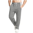 thumbnail image 1 of Lopecy-Sta Casual Pants for Men Streetwear Solid Color Flare Fit Urban Track Pants Workout Athletic Bottoms Soft Sports Joggers with Pockets, 1 of 7