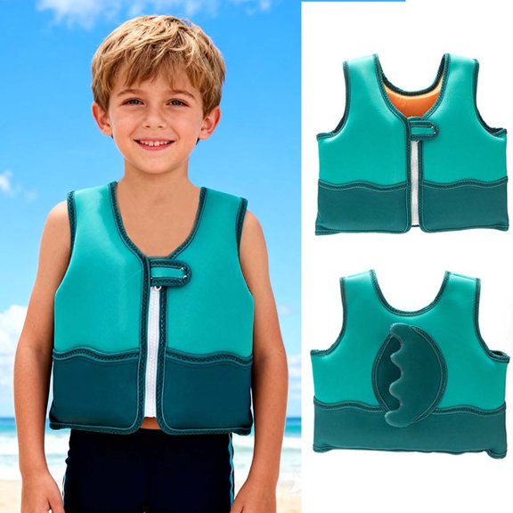Lopecy-Sta Children's Buoyancy Swimsuit vest Front Zip Tank Top Swimming Buoyancy Develop Water Confidence Toddler Swim Vest