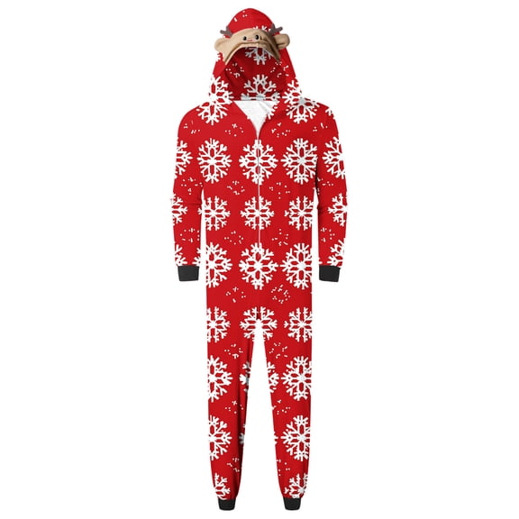 Lopecy-Sta Christmas Matching Onesie for Kids Holiday Hooded Jumpsuit Sleepwear Pjs for Kids Xmas Loungewear for Children