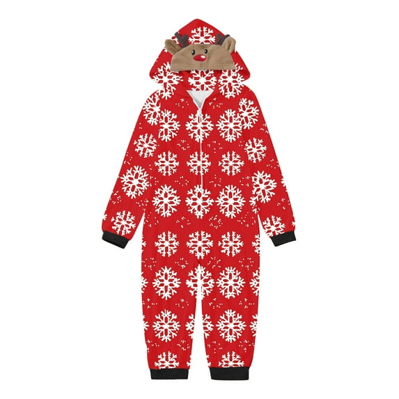 Lopecy-Sta Christmas Matching Onesie for Men Holiday Hooded Jumpsuit Sleepwear Pjs for Daddy Xmas Loungewear for Men
