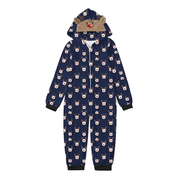 Lopecy-Sta Christmas Matching Onesie for Men Holiday Hooded Jumpsuit Sleepwear Pjs for Daddy Xmas Loungewear for Men