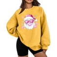 thumbnail image 1 of Lopecy-Sta Crew Neck Sweatshirts Women for Women Christmas Santa Claus Graphic Crewneck Oversized Fleece Sweater Xmas Holiday Top, 1 of 5