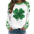 thumbnail image 1 of Lopecy-Sta Cute Sweatshirts for Women St Patricks Day Sweatshirt for Women Irish Shirt Green Graphic Print Long Sleeve Shamrock Shirts Sweater Tops, 1 of 5