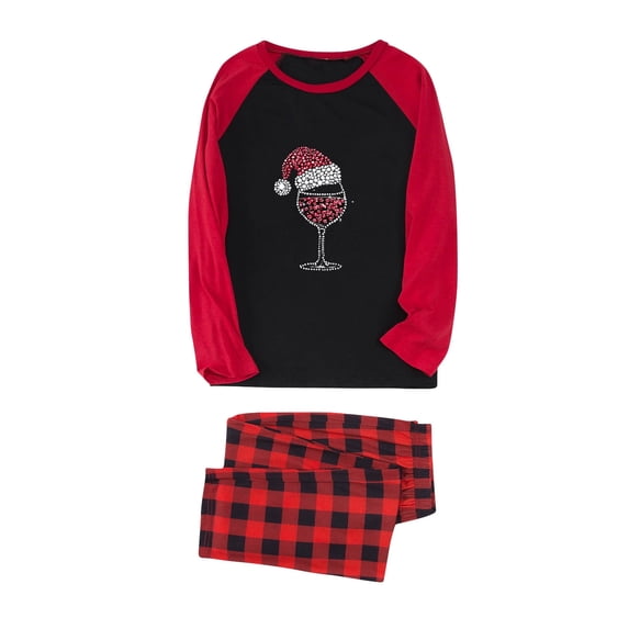 Lopecy-Sta Family Christmas Pjs Matching Sets for Women Plaid Pants Loungewear Xmas Jammies Family Holiday Pajamas Outfit for Mom