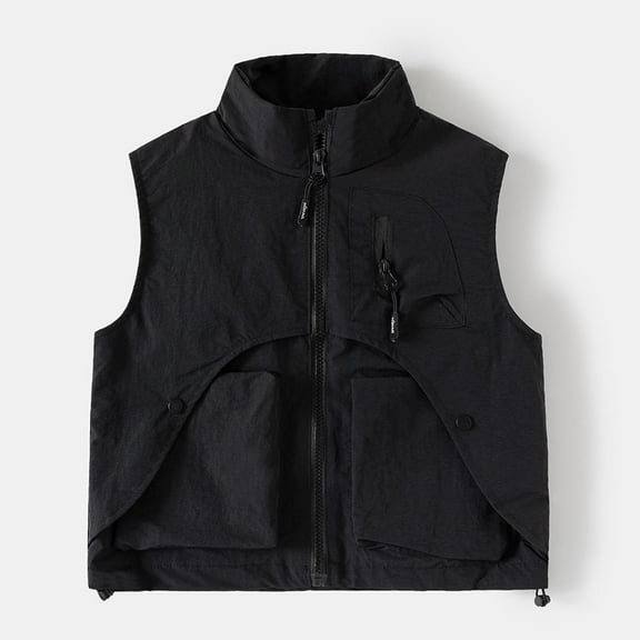 Lopecy-Sta Functional Kids' Quilted Vest with Multiple Pockets & Zip Closure - Cold Weather Layering Essential