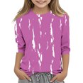 thumbnail image 1 of Lopecy-Sta Girls' 3/4 Sleeve T Shirts Summer Cute Crewneck Basic Tees Casual Top for 3-11Y 5 Years, 1 of 6