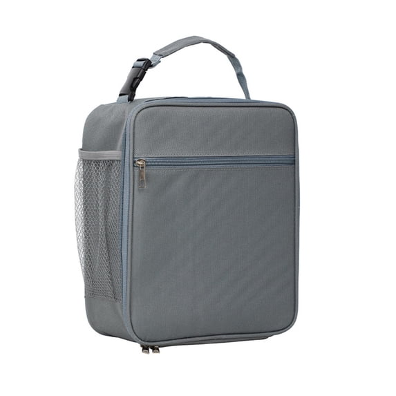 Lopecy-Sta Gray Large Lunch Box for Kids Lunch Bag for Men Women Insulated Reusable Portable Lunch Tote Bag, Lunch Cooler Thermal Bag Leakproof Lunchbox for Adults Office Work Picnic Travel