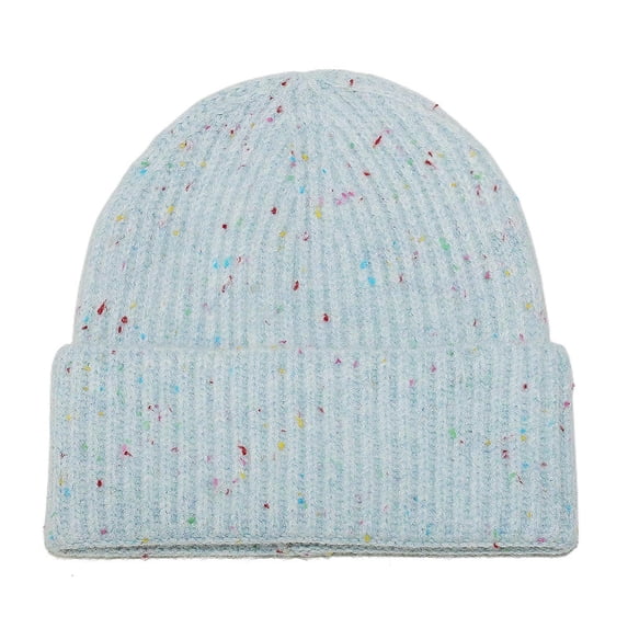 Lopecy-Sta Hats for Women Speckled Knit Beanie Ribbed Cuffed Warm Winter Casual Hat