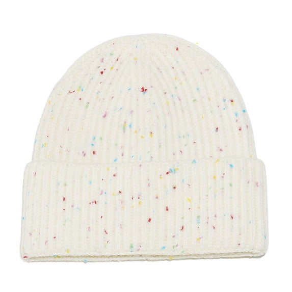 Lopecy-Sta Hats for Women Speckled Knit Beanie Ribbed Cuffed Warm Winter Casual Hat