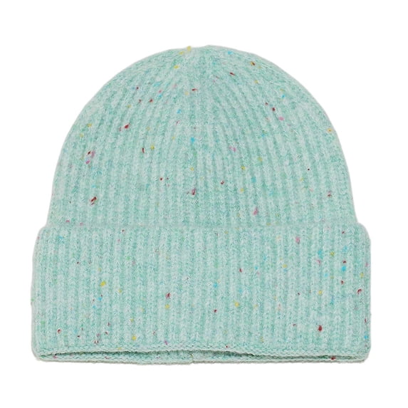Lopecy-Sta Hats for Women Speckled Knit Beanie Ribbed Cuffed Warm Winter Casual Hat