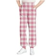 thumbnail image 1 of Lopecy-Sta ​Kids Checkered Jogger Pants with Elastic Waistband & Functional Side Pockets - Adjustable Ankle Cuffs Comfort Fit for Boys Girls 2-10 Years, 1 of 6