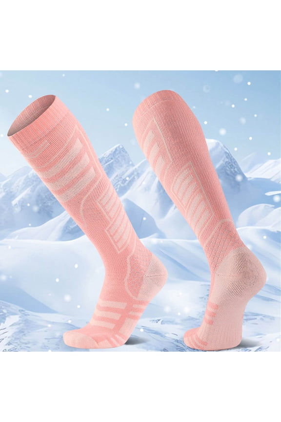 Knee High Ski Socks for Men Women, Thermal Warm Socks, Thick Cushioned Compression Socks for Skiing, Snowboarding, Cold Weather, Winter Sports