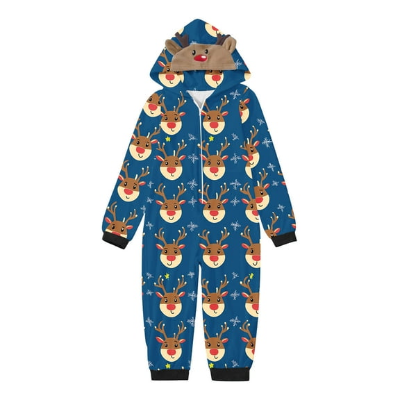 Lopecy-Sta Matching Family Christmas Onesie Pajamas – Holiday Hooded Jumpsuit Sleepwear Pjs for Daddy Xmas Loungewear for Men