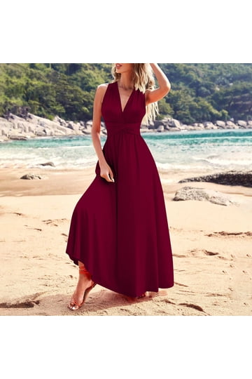 Burgundy Silk Party Dress
