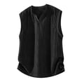 thumbnail image 1 of Lopecy-Sta Men Tank Tops Henley Notch Neck Diamond Cable Hollow Knit Sleeveless Summer Breathable Casual Shirts, 1 of 7