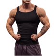 thumbnail image 1 of Lopecy-Sta Men Tank Tops Square Neck Vertical Ribbed Slim Fit Stretch Breathable Gym Bodybuilding Muscle Sleeveless Undershirts, 1 of 6