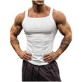 thumbnail image 1 of Lopecy-Sta Men Tank Tops Square Neck Vertical Ribbed Slim Fit Stretch Breathable Gym Bodybuilding Muscle Sleeveless Undershirts, 1 of 6