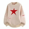 thumbnail image 1 of Lopecy-Sta Men's Pullover Sweaters Y2k Oversized Sweater Star Print Crew Neck Long Sleeve Fall Knit Sweater, 1 of 4