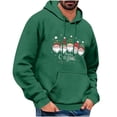 thumbnail image 1 of Lopecy-Sta Mens Hoodies Merry Christmas Oversized Hoodies Fleece Sweatshirts Funny Chenille Patch Xmas Holiday Pullover with Pocket, 1 of 4