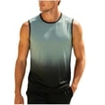 thumbnail image 1 of Lopecy-Sta Mens Tank Tops Crew Neck Gradient Graphic Sleeveless Sports Fitness Summer Vacation Beach Casual Workout Shirts, 1 of 5