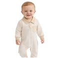 thumbnail image 1 of Lopecy-Sta Onesies for Children Winter Clothes Long Sleeve Lapel Jumpsuit Collar Plaid Romper Playsuit Infant Baby Boy Girls Fall Outfit, 1 of 8