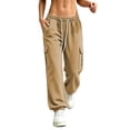 thumbnail image 1 of Lopecy-Sta Pants for Women Cargo Jogger Pants Elastic Drawstring Waist Multi Pockets Loose Fit Street Style Athletic Trousers for Spring Fall, 1 of 7