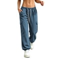 thumbnail image 1 of Lopecy-Sta Pants for Women Cargo Jogger Pants Elastic Drawstring Waist Multi Pockets Loose Fit Street Style Athletic Trousers for Spring Fall, 1 of 7