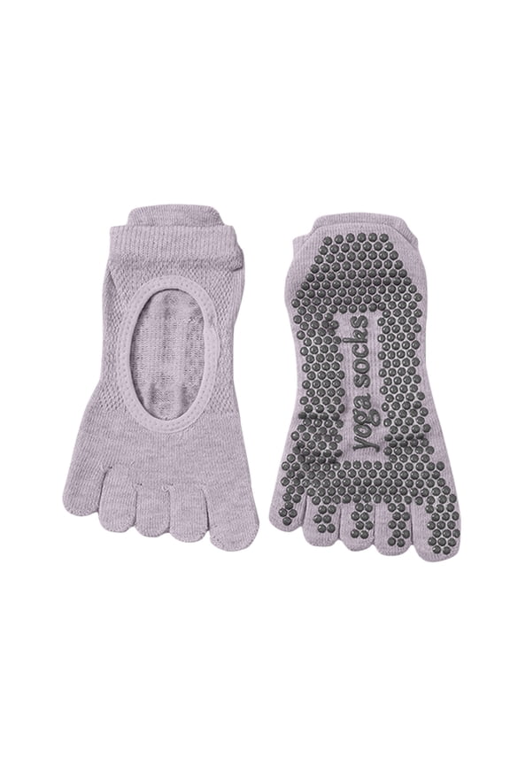 Socks for Women Non-Slip Yoga Socks, Gripped Toe Socks, Five-Finger Barre Socks for Studio, Pilates and Fitness Classes