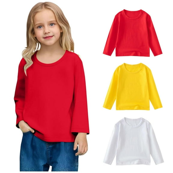 Lopecy-Sta Soft Breathable Toddler Boys 3-Piece Long Sleeve T-Shirt Set for Casual & Special Occasions