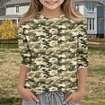 thumbnail image 1 of Lopecy-Sta Soft Camouflage Print 3/4 Sleeve Kids Top for Boys & Girls 3-12 Years - Comfortable Casual Pullover Shirt for Spring Fall Winter, 1 of 6