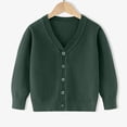 thumbnail image 1 of Lopecy-Sta Soft Fleece V-Neck Cardigan for Boys & Girls - Cozy Long Sleeve Knit Sweater for Parties, Holidays & Casual Wear, 1 of 6