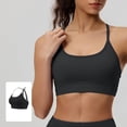 thumbnail image 1 of Lopecy-Sta Sports Bra for Women Keyhole T-Back Seamless Light to Medium Support Yoga Top Removable Padded Workout Bra, 1 of 5