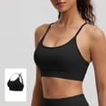 thumbnail image 1 of Lopecy-Sta Sports Bra for Women Keyhole T-Back Seamless Light to Medium Support Yoga Top Removable Padded Workout Bra, 1 of 6
