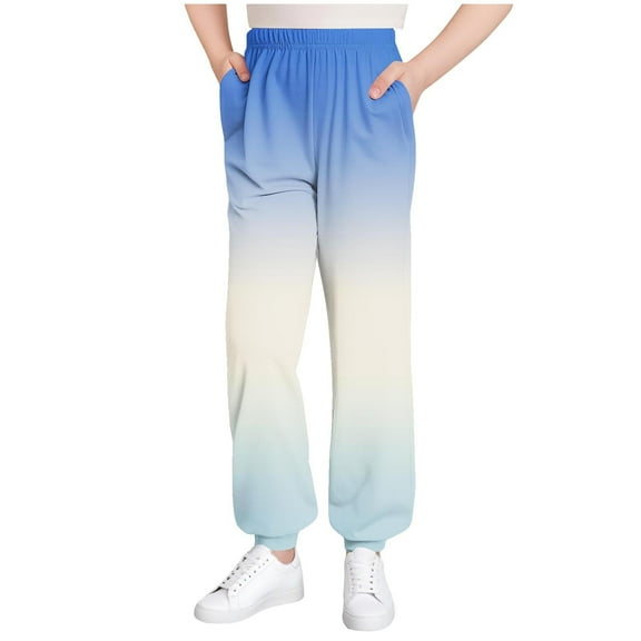 Lopecy-Sta ​Stretchy Kids Joggers with Elastic Waistband & Side Pockets - Breathable Playwear Pants for Active Boys Girls School Outdoor Activities