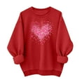 thumbnail image 1 of Lopecy-Sta Sweatshirts for Women Heart Oversized Sweatshirt Valentine Graphic Crewneck Long Sleeve Fleece Pullover Top Fall Sweatshirt Outfits, 1 of 5