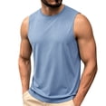 thumbnail image 1 of Lopecy-Sta Tank Tops for Men Crew Neck Solid Loose Fit Sleeveless Soft Breathable Summer Beach Daily Casual Muscle Vest, 1 of 5