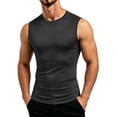 thumbnail image 1 of Lopecy-Sta Tank Tops for Men Crew Neck Solid Slim Compression Sleeveless Stretch Muscle Fitness Basic Undershirts, 1 of 8
