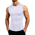 thumbnail image 1 of Lopecy-Sta Tank Tops for Men Crew Neck Solid Slim Compression Sleeveless Stretch Muscle Fitness Basic Undershirts, 1 of 8