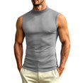 thumbnail image 1 of Lopecy-Sta Tank Tops for Men Mock Neck Slim Fit Sleeveless Solid Basic Stretch Casual Muscle Undershirts, 1 of 7