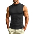 thumbnail image 1 of Lopecy-Sta Tank Tops for Men Mock Neck Slim Fit Sleeveless Solid Basic Stretch Casual Muscle Undershirts, 1 of 7
