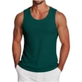 thumbnail image 1 of Lopecy-Sta Tank Tops for Men U-Neck Solid Vertical Ribbed Sleeveless Stretch Cotton Slim Fit Gym Bodybuilding Muscle Vest, 1 of 6