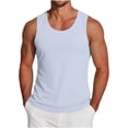 thumbnail image 1 of Lopecy-Sta Tank Tops for Men U-Neck Solid Vertical Ribbed Sleeveless Stretch Cotton Slim Fit Gym Bodybuilding Muscle Vest, 1 of 6